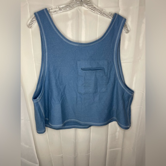 vtg Gene Ewing BIS blue sleeveless top from - Picture 1 of 5